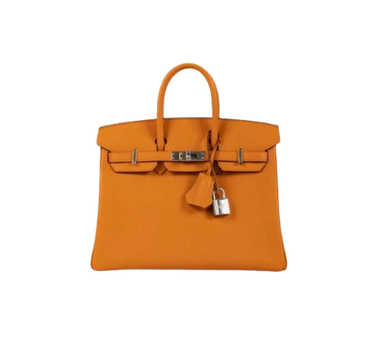 BIRKIN 25 IN ABRICOT SWIFT LEATHER WITH PALLADIUM HARDWARE