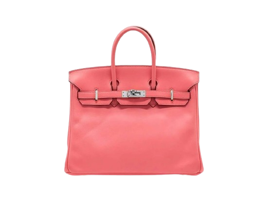 BIRKIN 25 IN ROSE AZALEE SWIFT LEATHER WITH PALLADIUM HARDWARE