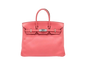 BIRKIN 25 IN ROSE AZALEE SWIFT LEATHER WITH PALLADIUM HARDWARE