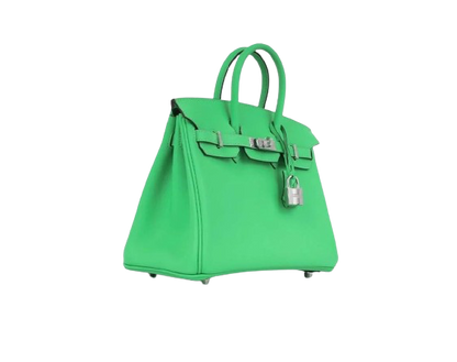 BIRKIN 25 IN VERT COMIC SWIFT LEATHER WITH PALLADIUM HARDWARE