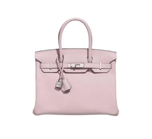 BIRKIN 30 IN MAUVE PALE TAURILLON CLEMENCE WITH PALLADIUM HARDWARE