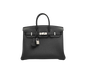 BIRKIN 25 IN BLACK TOGO LEATHER WITH PALLADIUM HARDWARE