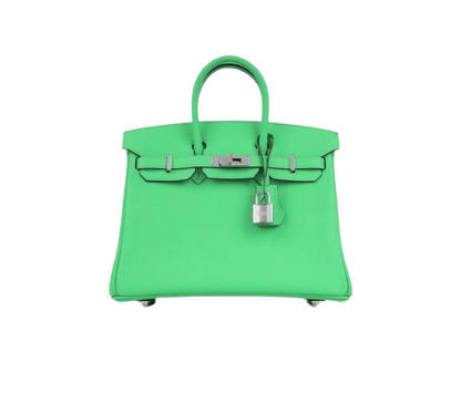 BIRKIN 25 IN VERT COMIC SWIFT LEATHER WITH PALLADIUM HARDWARE