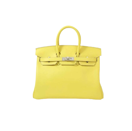 BIRKIN 25 IN LIME SWIFT LEATHER WITH PALLADIUM HARDWARE