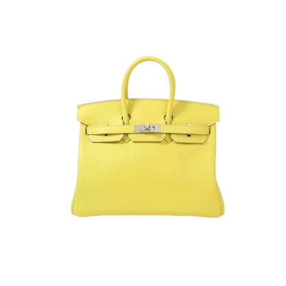 BIRKIN 25 IN LIME SWIFT LEATHER WITH PALLADIUM HARDWARE