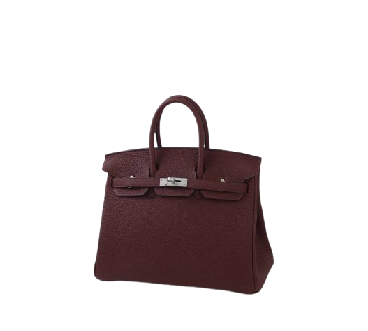 BIRKIN 25 VERSO IN ROUGE H AND ROUGE VENITIEN TOGO LEATHER WITH PALLADIUM HARDWARE