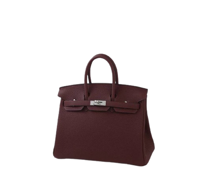 BIRKIN 25 VERSO IN ROUGE H AND ROUGE VENITIEN TOGO LEATHER WITH PALLADIUM HARDWARE