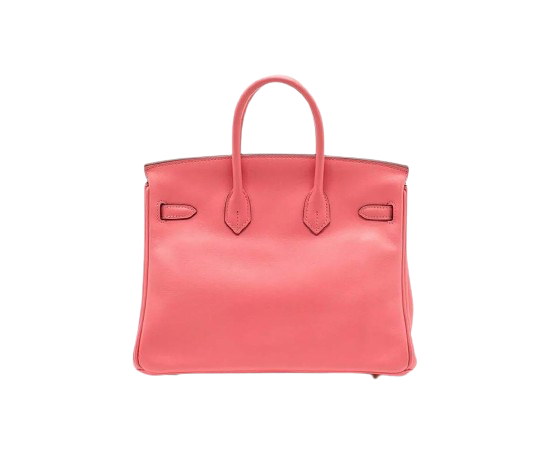 BIRKIN 25 IN ROSE AZALEE SWIFT LEATHER WITH PALLADIUM HARDWARE