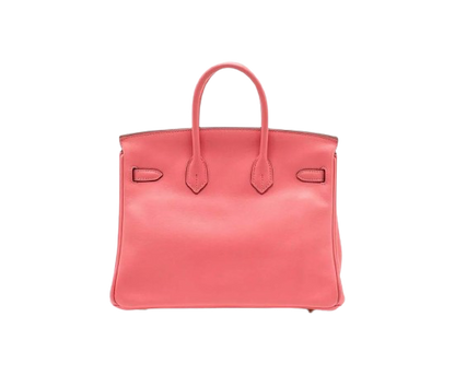 BIRKIN 25 IN ROSE AZALEE SWIFT LEATHER WITH PALLADIUM HARDWARE