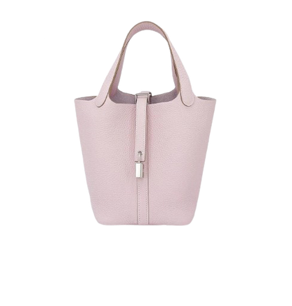 PICOTIN 18 IN MAUVE PALE CLEMENCE LEATHER WITH PALLADIUM HARDWARE