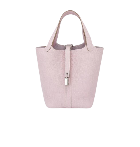 PICOTIN 18 IN MAUVE PALE CLEMENCE LEATHER WITH PALLADIUM HARDWARE