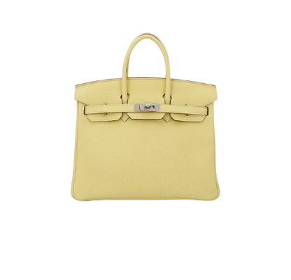 BIRKIN 25 IN JAUNE POUSSIN TOGO WITH PALLADIUM HARDWARE