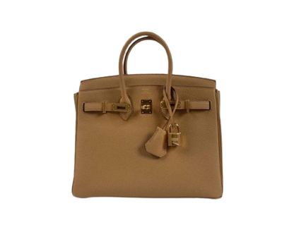 BIRKIN 25 IN BISCUIT TOGO LEATHER WITH GOLD HARDWARE