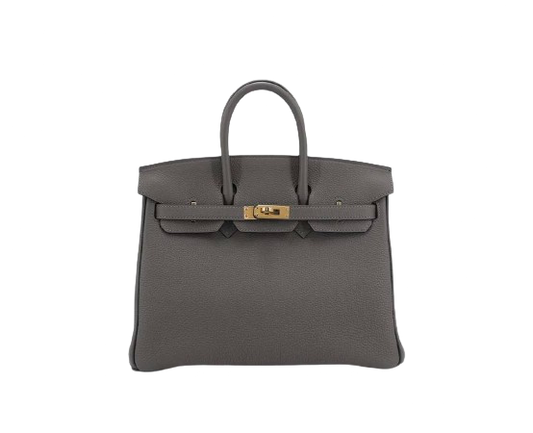 BIRKIN 25 IN GRIS MEYER TOGO LEATHER WITH GOLD HARDWARE