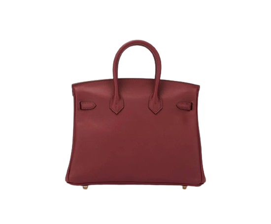 BIRKIN 25 VERSO IN ROUGE H AND ROUGE VENITIEN TOGO LEATHER WITH PALLADIUM HARDWARE