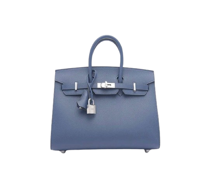 BIRKIN 25 SELLIER IN BLEU NAVY EPSOM LEATHER WITH PALLADIUM HARDWARE