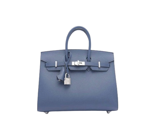 BIRKIN 25 SELLIER IN BLEU NAVY EPSOM LEATHER WITH PALLADIUM HARDWARE