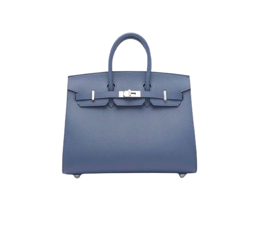 BIRKIN 25 SELLIER IN BLEU NAVY EPSOM LEATHER WITH PALLADIUM HARDWARE