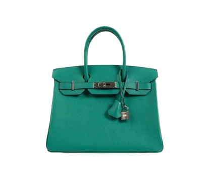 BIRKIN 30 IN VERT JADE EPSOM LEATHER WITH PALLADIUM HARDWARE