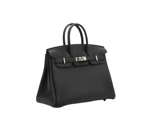 BIRKIN 25 IN BLACK TOGO LEATHER WITH PALLADIUM HARDWARE