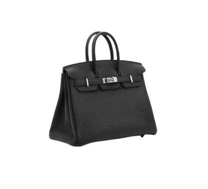 BIRKIN 25 IN BLACK TOGO LEATHER WITH PALLADIUM HARDWARE