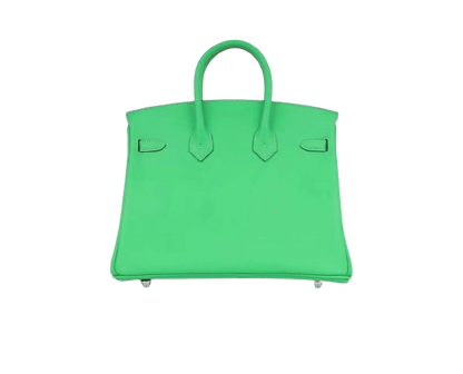 BIRKIN 25 IN VERT COMIC SWIFT LEATHER WITH PALLADIUM HARDWARE