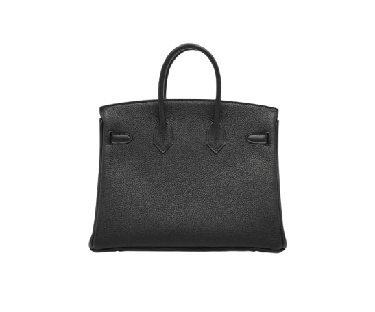 BIRKIN 25 IN BLACK TOGO LEATHER WITH PALLADIUM HARDWARE