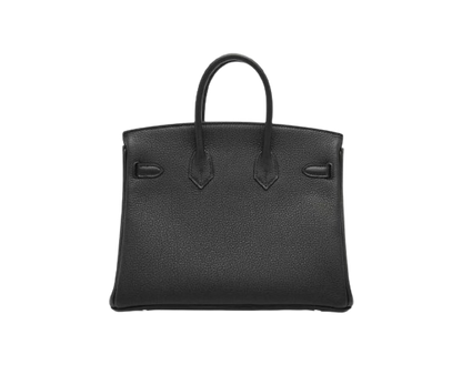 BIRKIN 25 IN BLACK TOGO LEATHER WITH PALLADIUM HARDWARE