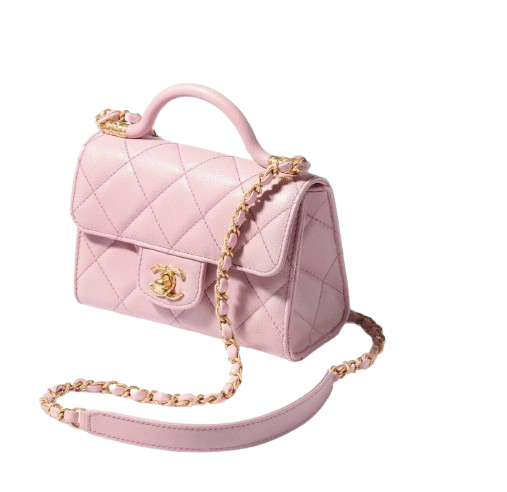 Mini flap bag with top handle